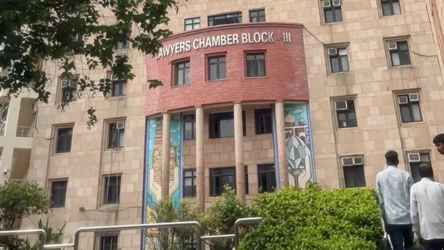 A lawyers' chamber block at the Delhi High Court, New Delhi